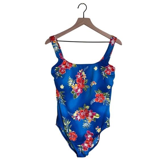 Lands' End Other - LANDS END tropical vacation resortwear plus size one piece swimsuit 16 long